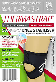 THERMASTRAP Knee Stabiliser Black: